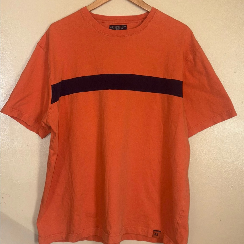 Orange and Black Men's‎ T-Shirt American Eagle